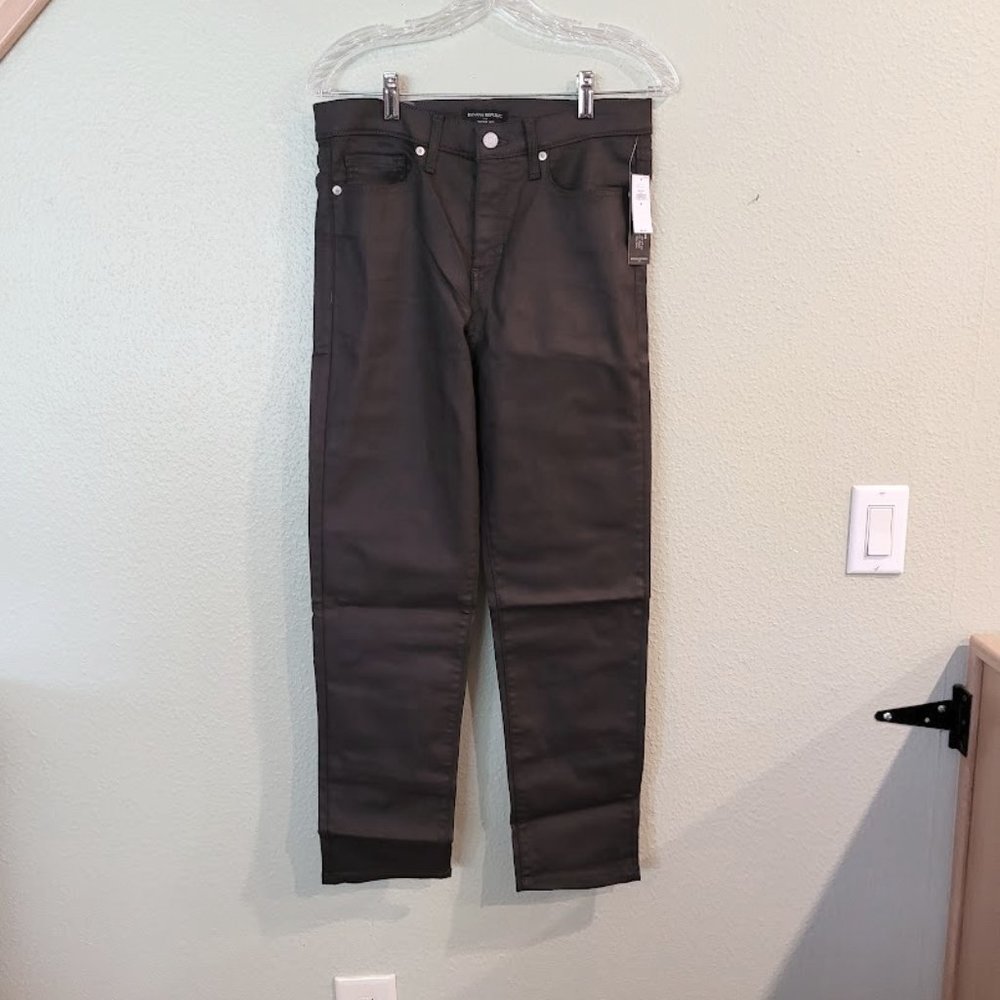 Slim Coated Jean- Barn Red